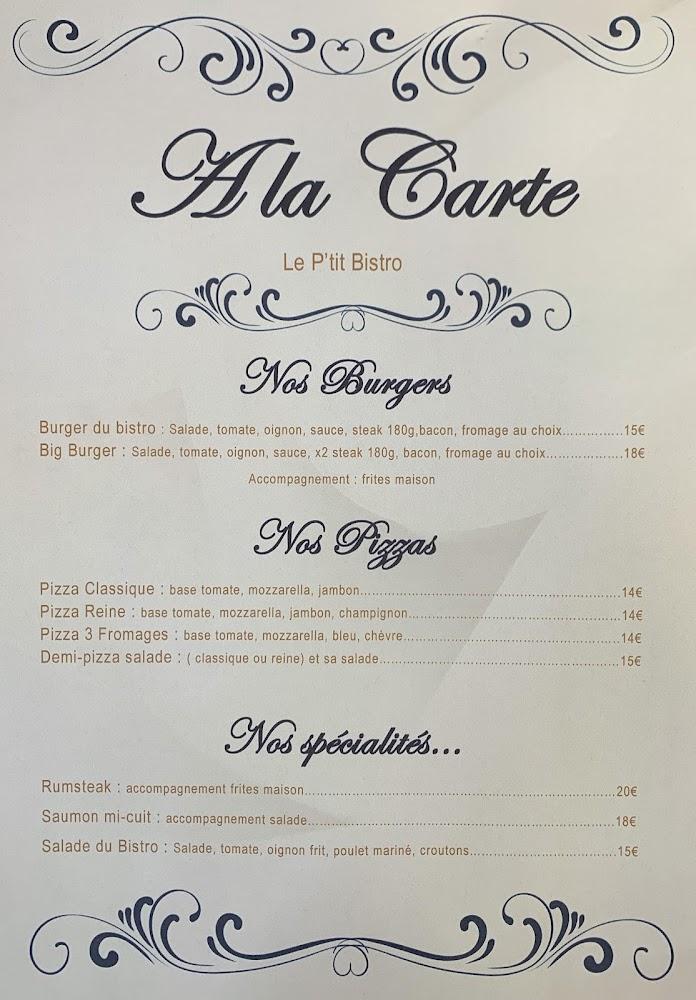 Le P'tit Bistro - Menu Image 1